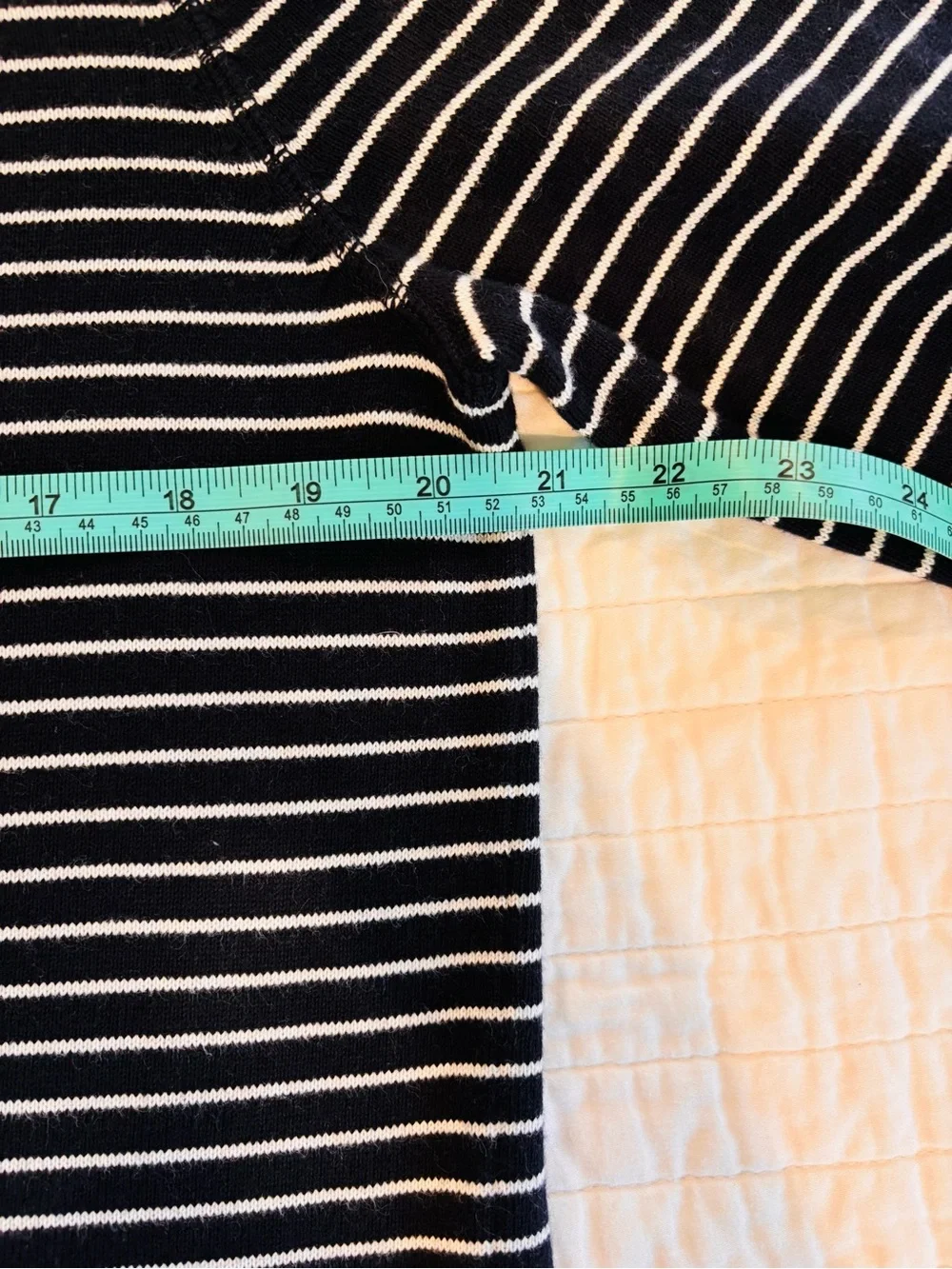 Todd Snyder Cotton-Cashmere Navy & White Striped Crewneck Sweater